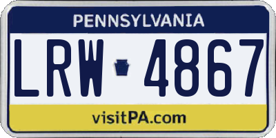 PA license plate LRW4867
