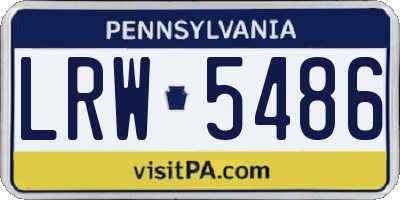 PA license plate LRW5486