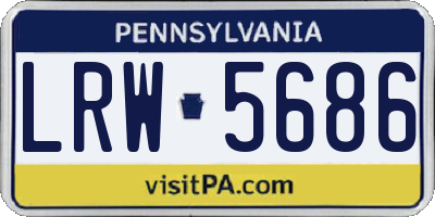 PA license plate LRW5686