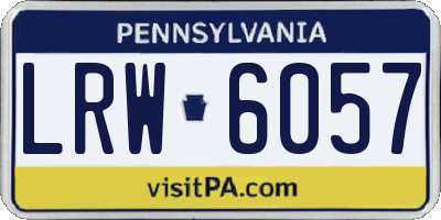 PA license plate LRW6057