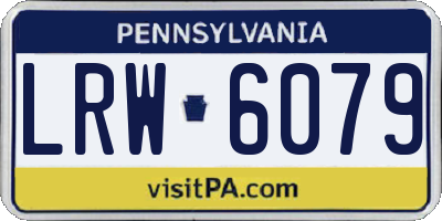 PA license plate LRW6079