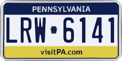 PA license plate LRW6141