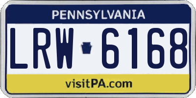 PA license plate LRW6168