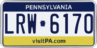 PA license plate LRW6170