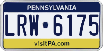 PA license plate LRW6175