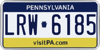 PA license plate LRW6185