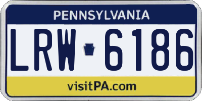 PA license plate LRW6186