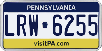 PA license plate LRW6255