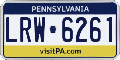 PA license plate LRW6261