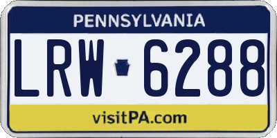 PA license plate LRW6288