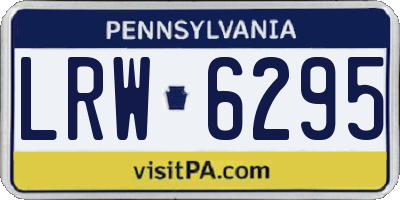 PA license plate LRW6295