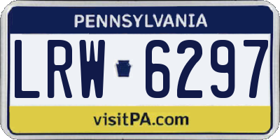 PA license plate LRW6297