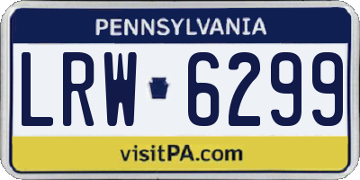 PA license plate LRW6299