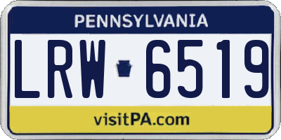 PA license plate LRW6519