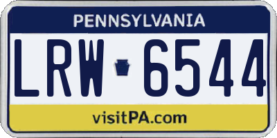 PA license plate LRW6544