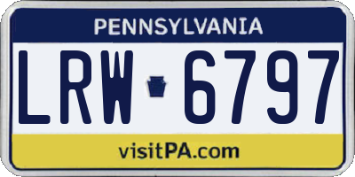 PA license plate LRW6797