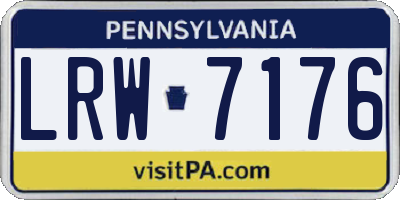 PA license plate LRW7176