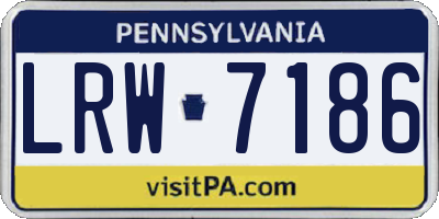 PA license plate LRW7186