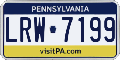 PA license plate LRW7199