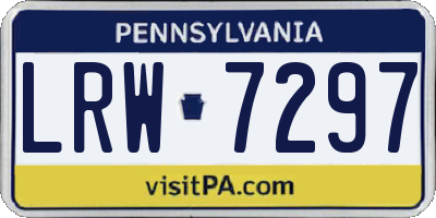 PA license plate LRW7297