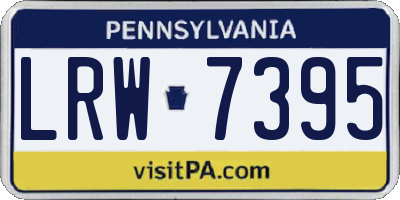 PA license plate LRW7395