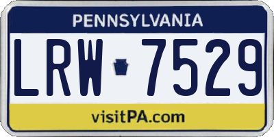 PA license plate LRW7529