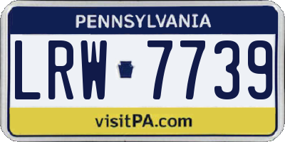 PA license plate LRW7739