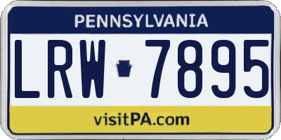 PA license plate LRW7895
