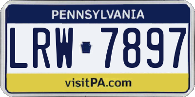 PA license plate LRW7897