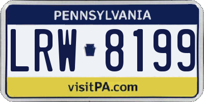 PA license plate LRW8199