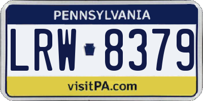 PA license plate LRW8379