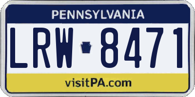 PA license plate LRW8471