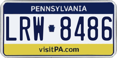 PA license plate LRW8486