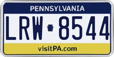 PA license plate LRW8544