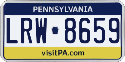 PA license plate LRW8659