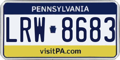 PA license plate LRW8683