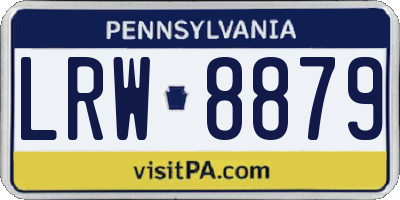 PA license plate LRW8879