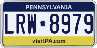 PA license plate LRW8979