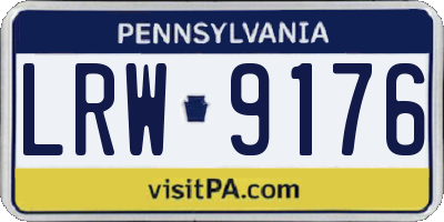 PA license plate LRW9176