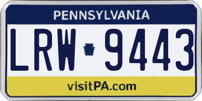 PA license plate LRW9443
