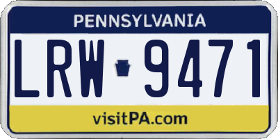 PA license plate LRW9471