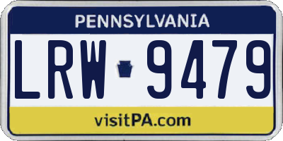 PA license plate LRW9479