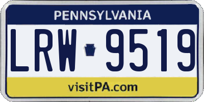 PA license plate LRW9519