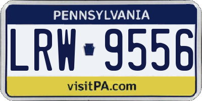PA license plate LRW9556