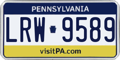 PA license plate LRW9589