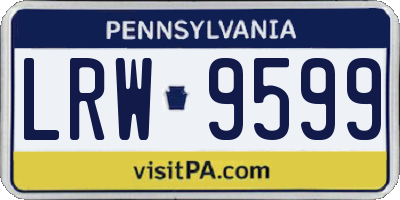 PA license plate LRW9599