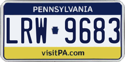 PA license plate LRW9683
