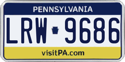 PA license plate LRW9686