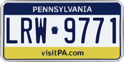 PA license plate LRW9771