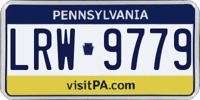 PA license plate LRW9779